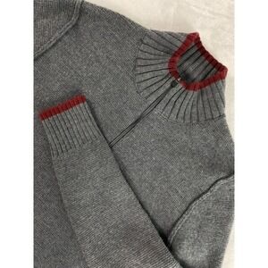 Stio Knit Sweater Men's Sz M Gray 100% Merino Wool Machine Washable Soft Winter